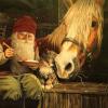 Adventskalender Tomte mit Pferd 