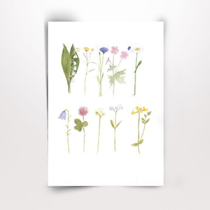 Blommor i rad