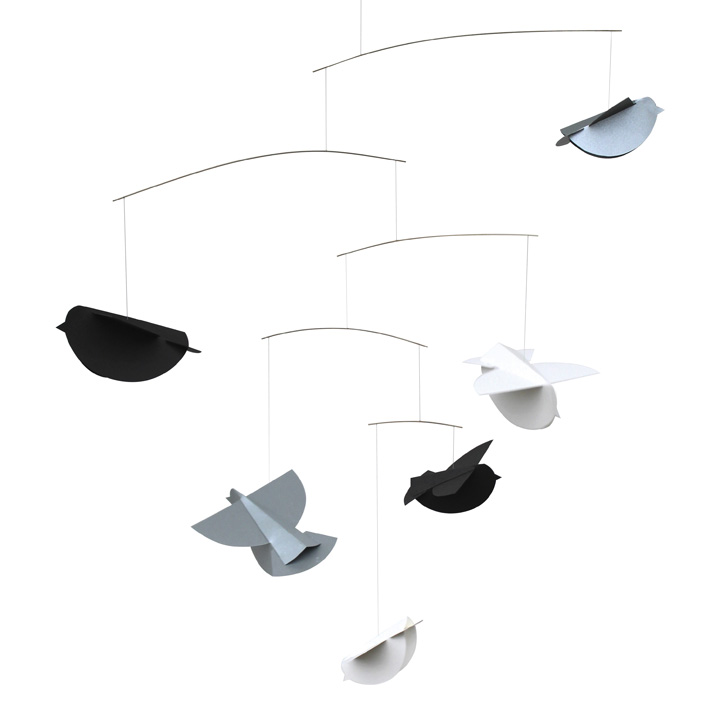 Artikelbild 1 des Artikels “Vogelmobile, Weiß-Grau-Silber “